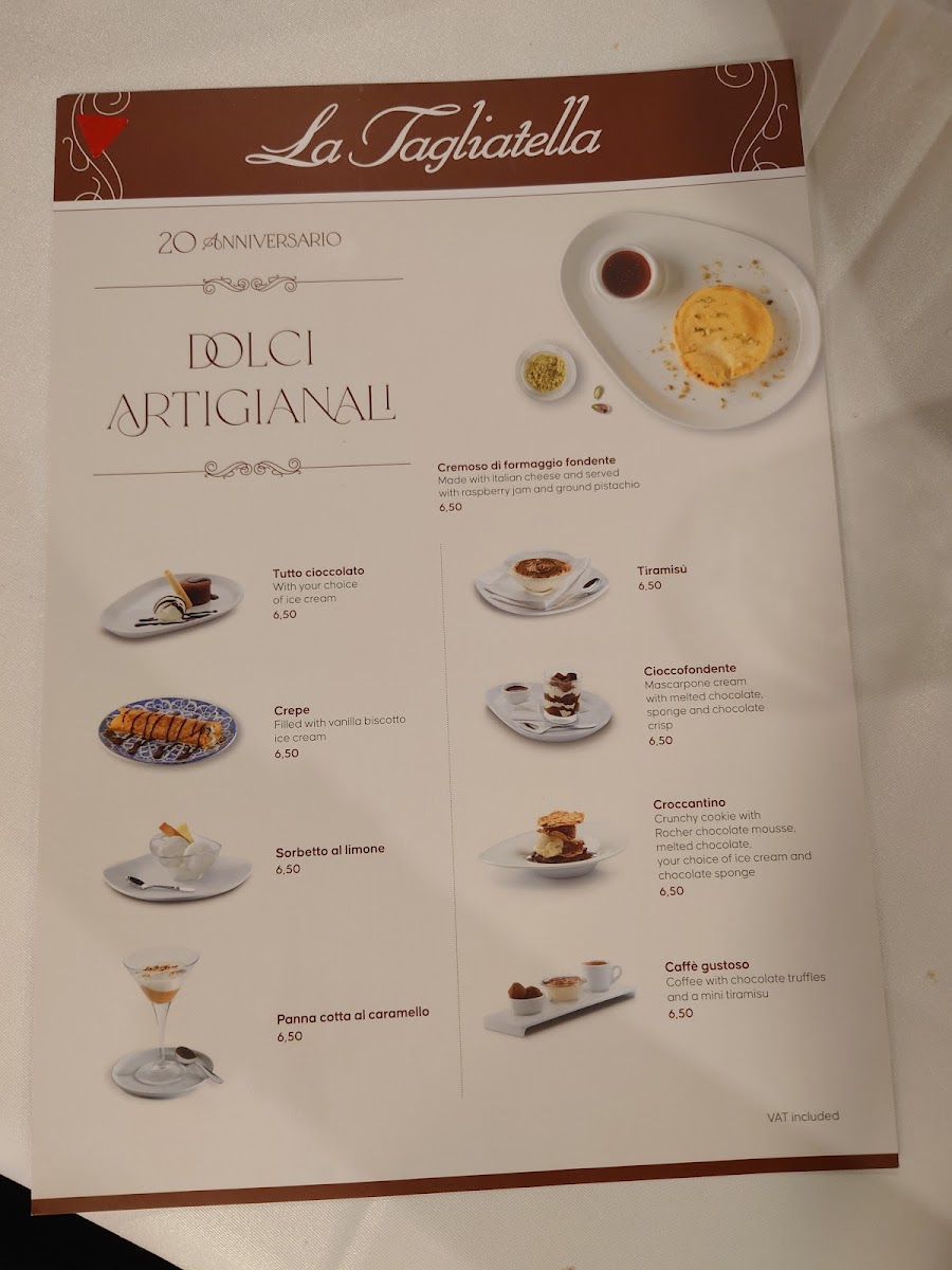 Menu - Restaurant La Tagliatella | Salou photo 1
